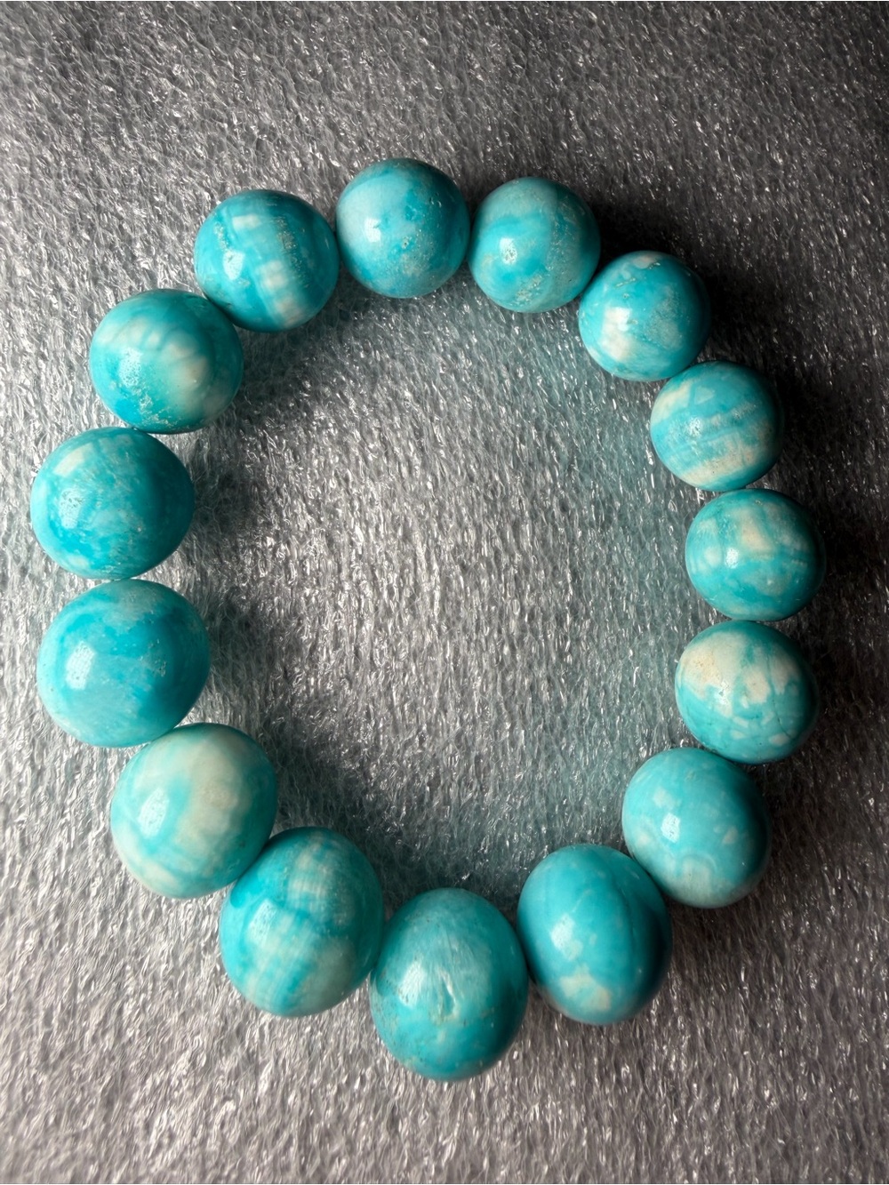 Beautiful 14MM Hemimorphite Natural Crystal Bracelet